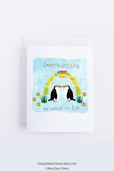 Congratulations on Mating for Life: Engagement/Wedding Card