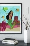 8x10" Art Print: Hawaiian Mermaid