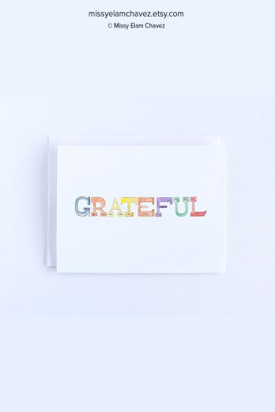 Pack of 8 Grateful Greeting Cards picture