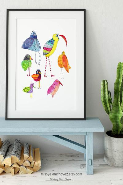 Seven Birds 11x14" Print picture