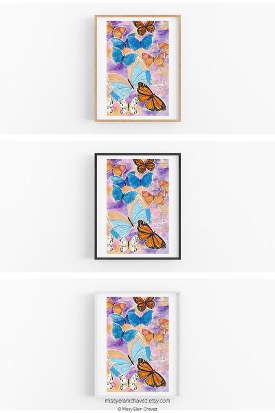 You are Made of Courage and Butterfly Wings 11x14" Art Print picture