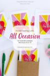 8 Pack All Occasion Greeting Card: Heart Hello