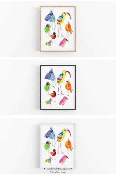 Seven Birds 8x10" Print picture