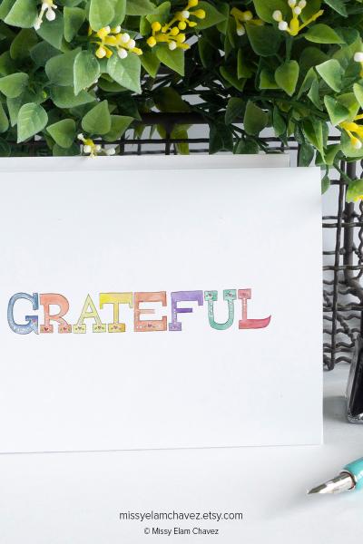 Pack of 8 Grateful Greeting Cards picture