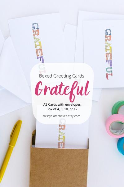 Pack of 8 Grateful Greeting Cards picture