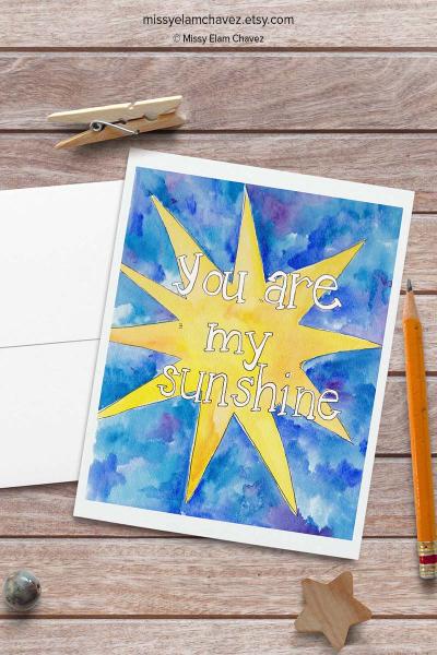You Are My Sunshine Greeting Card picture