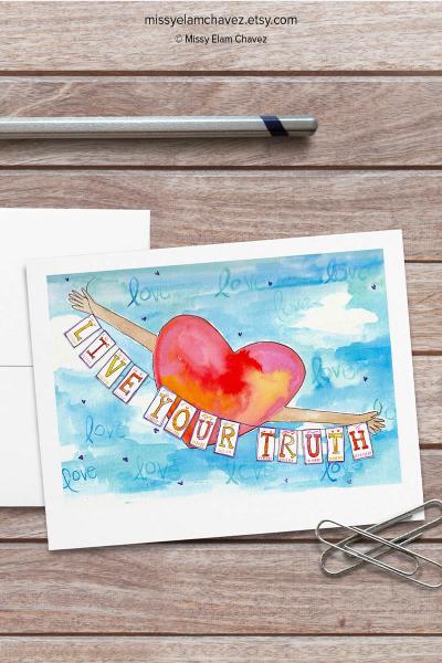 Live Your Truth Greeting Card picture