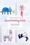 Funny Animal Birthday Card Pack of 12 Cards