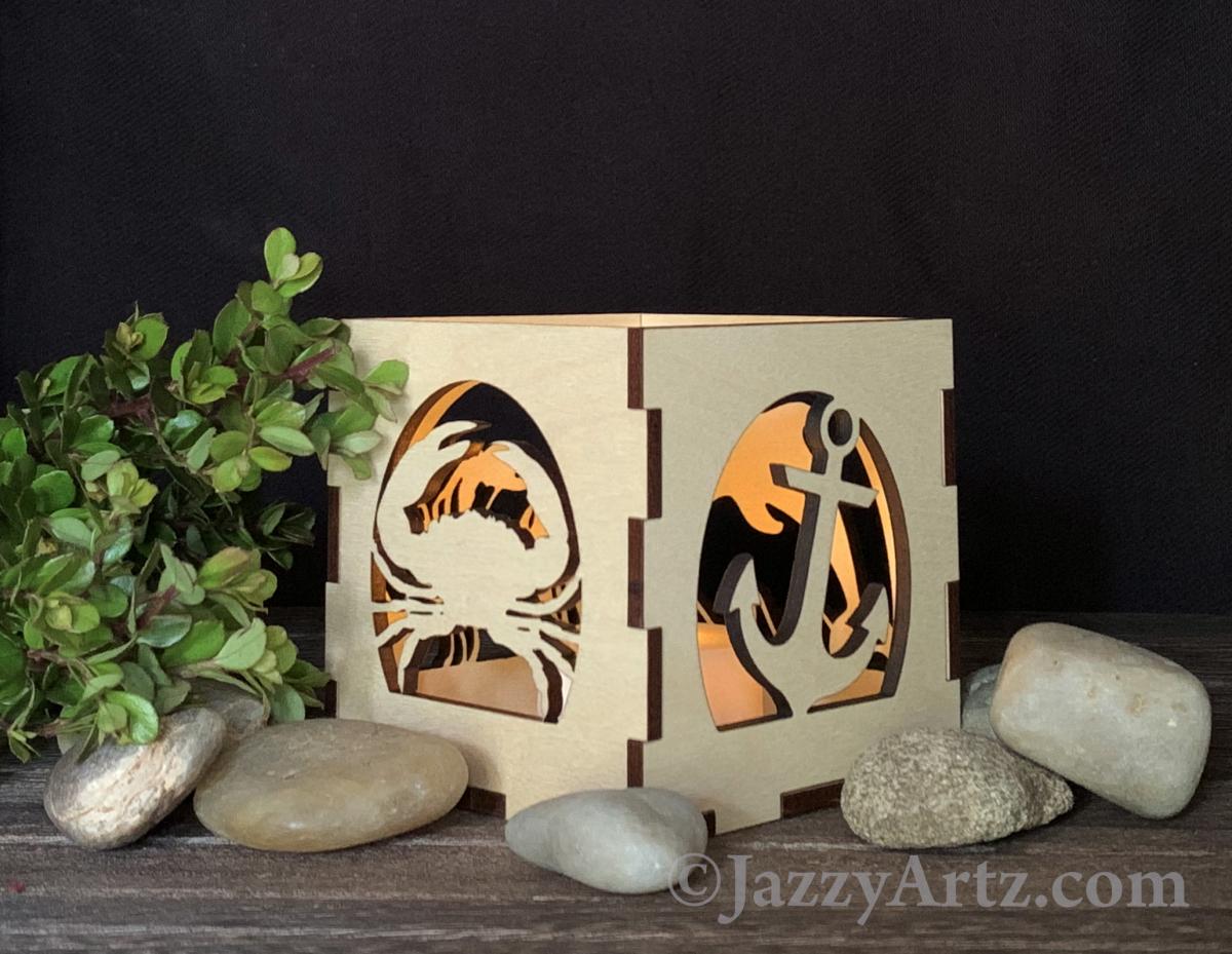 Coastal Friends LED Maple Wood Tea Light Candle Holder picture