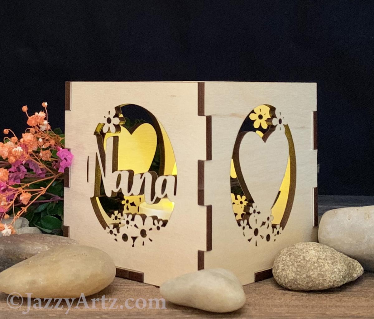 Nana LED Maple Wood Tea Light Candle Holder picture