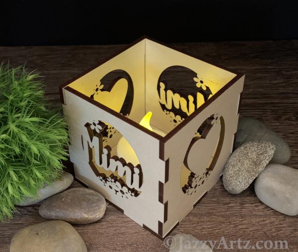 Mimi LED Maple Wood Tea Light Candle Holder