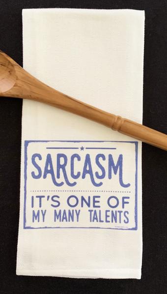 "Sarcasm" Cotton Herringbone Towel