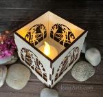 Ballet Boy LED Maple Wood Tea Light Candle Holder