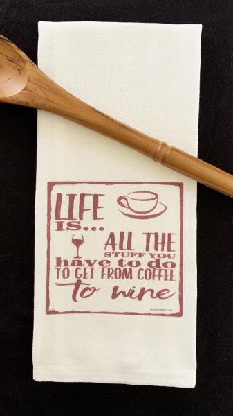 "Life is all the stuff..." Cotton Herringbone Towel picture