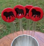 Georgia Bulldog Cocktail Stirrers