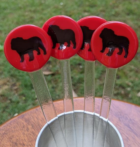 Georgia Bulldog Cocktail Stirrers picture