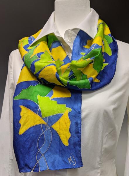 Hand-Dyed Silk Scarf - Ginko Design picture