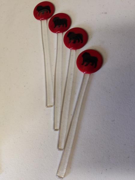 Georgia Bulldog Cocktail Stirrers picture