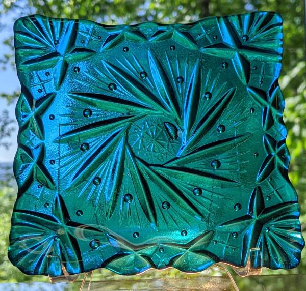 Vintage Inspired Fused Glass Cocktail Plates picture