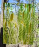 Dragonfly Window Panel - Fused Glass
