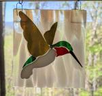 Hummingbird Suncatcher - Fused Glass