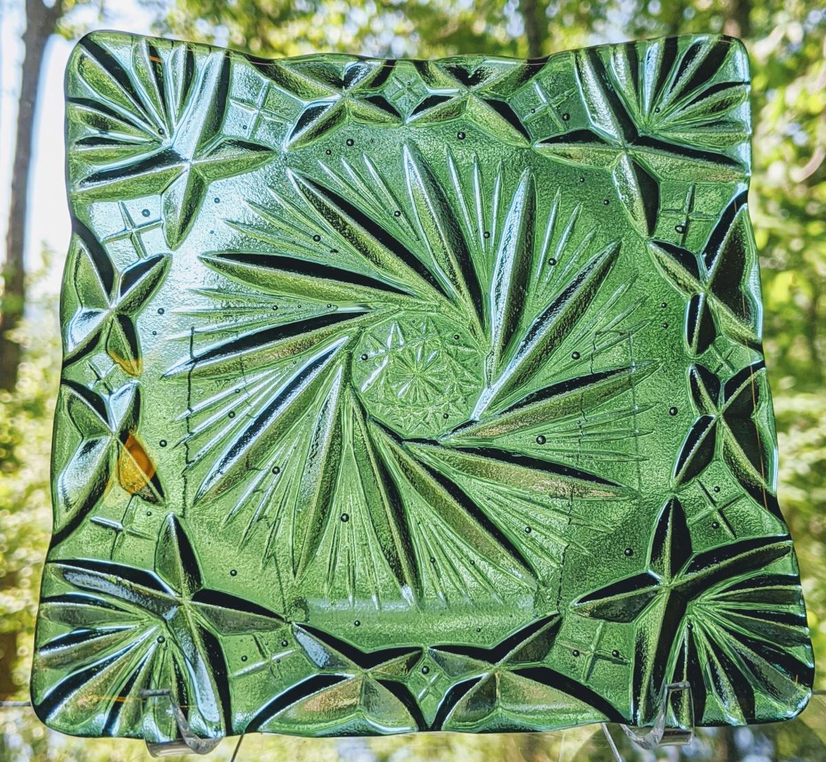 Vintage Inspired Fused Glass Cocktail Plates picture