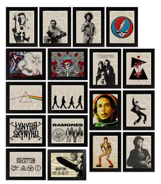 5x7 Framed Antique Book Art - Pop Culture, Music & Movies