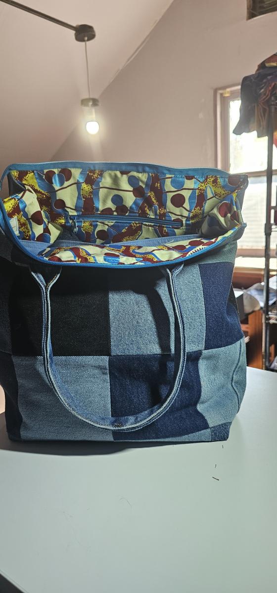 Patchwork jeans bag picture