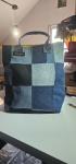 Patchwork jeans bag