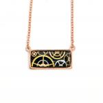 Small Horizontal Rectangle Rose Gold