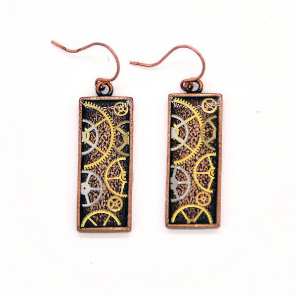 Rectangle Copper Earrings