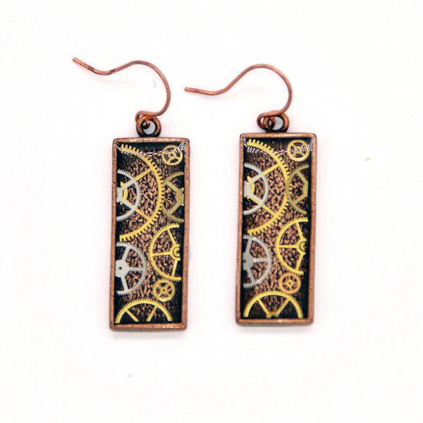 Rectangle Copper Earrings picture