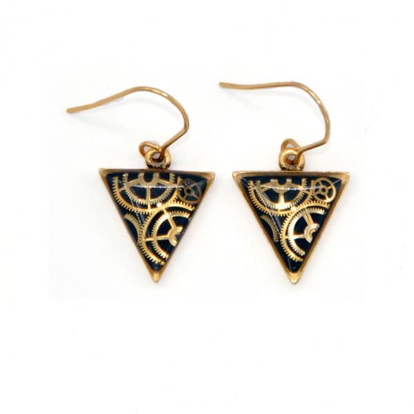 Triangle Gold Earrings