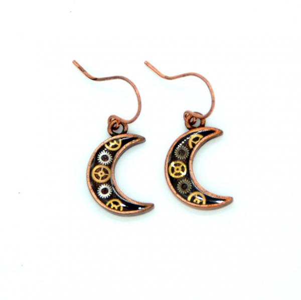 Moon Copper Earrings