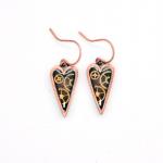 Heart Copper Earrings 2