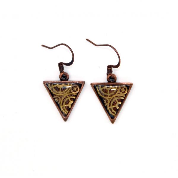 Triangle Copper Earrings
