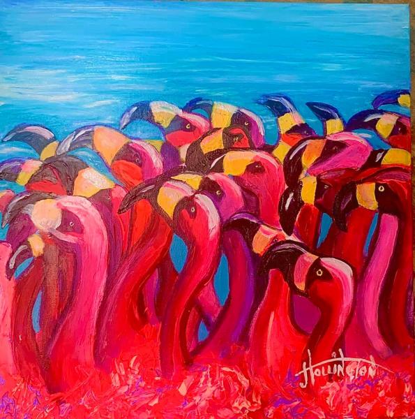 FLAMINGO DANCE -LE Print