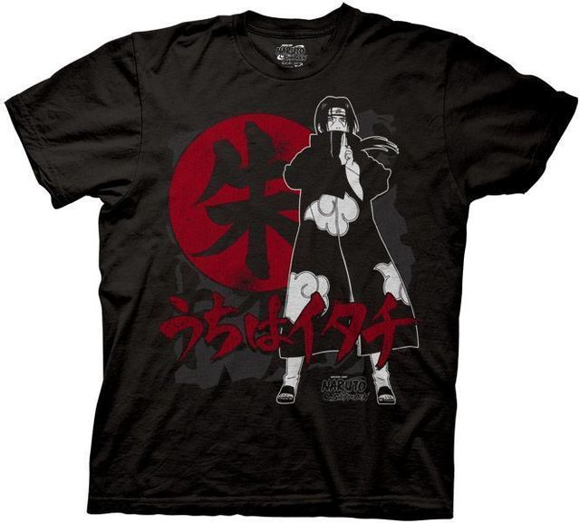 NARUTO SHIPPUDEN ITACHI SYMBOLS  T-SHIRT MENS picture