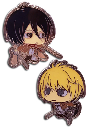 ATTACK ON TITAN MIKASA & ARMIN PINS picture