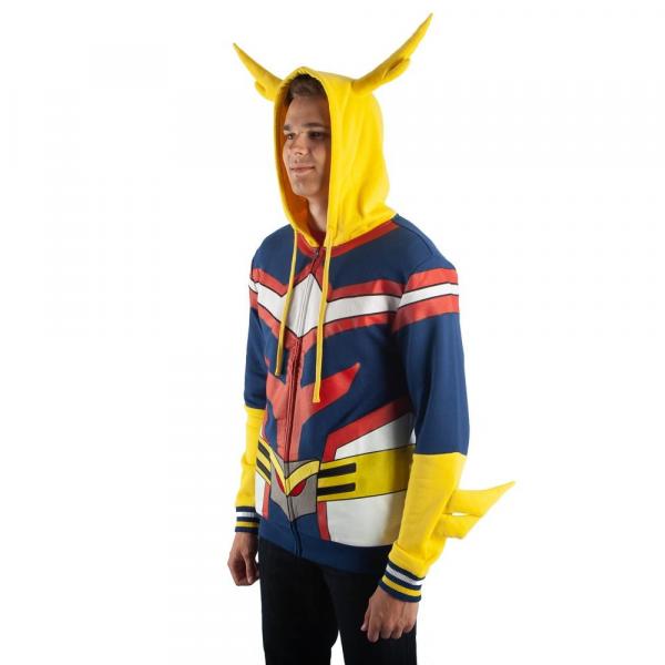 My Hero Academia All Might Cosplay Hoodie Zipper with Hair picture