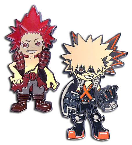 MY HERO ACADEMIA - KACCHAN & RED RIOT PINS picture