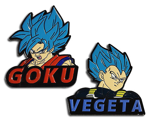 Dragon Ball Super Pin Set Goku & Vegeta Blue picture