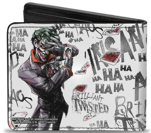 DC Comics The Joker Brilliant Psycho Bi-Fold Wallet picture