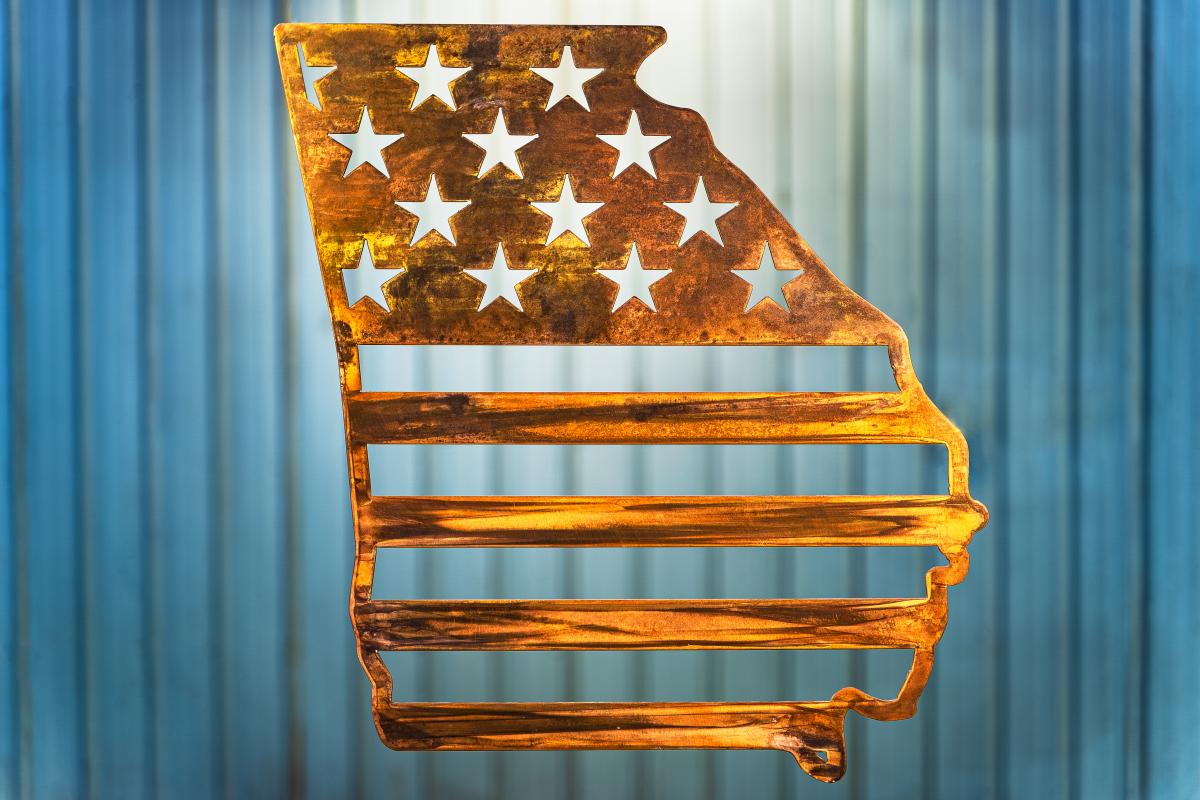 US Flag in Georgia (11X12) picture