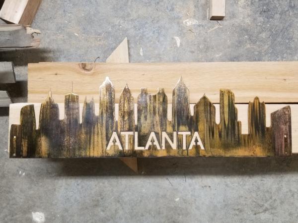 Atlanta Skyline Outline (33X10) picture