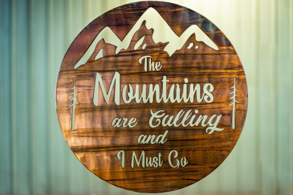 The Mountains Are Calling (18X18) picture