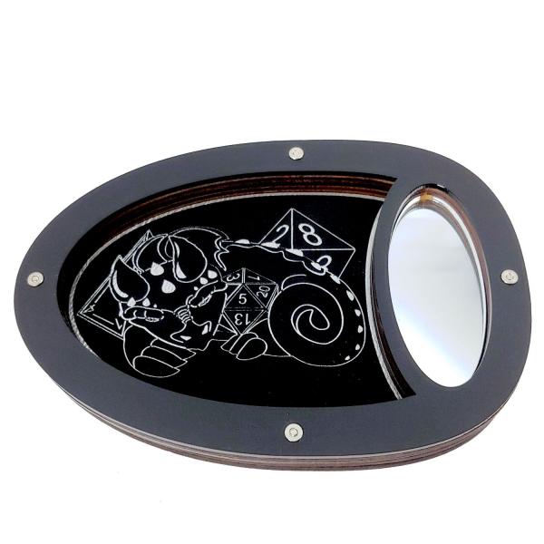 Sleeping Dragon Dice Tray - 8"x5" Oval picture