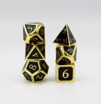 Gold Embossed Onyx RPG Dice Set