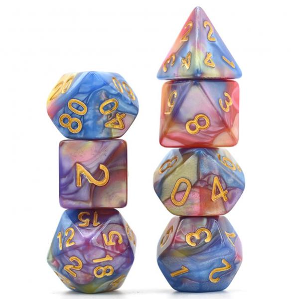 Brilliant Color Blend RPG Dice Set