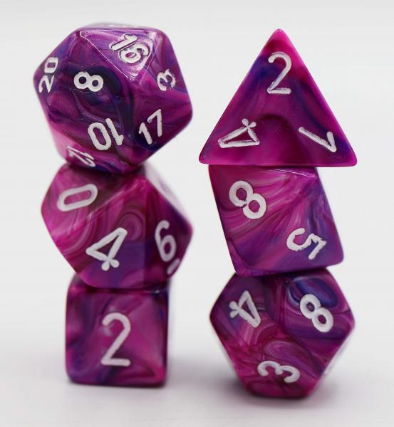 Chessex: Festive Violet with White Dice
